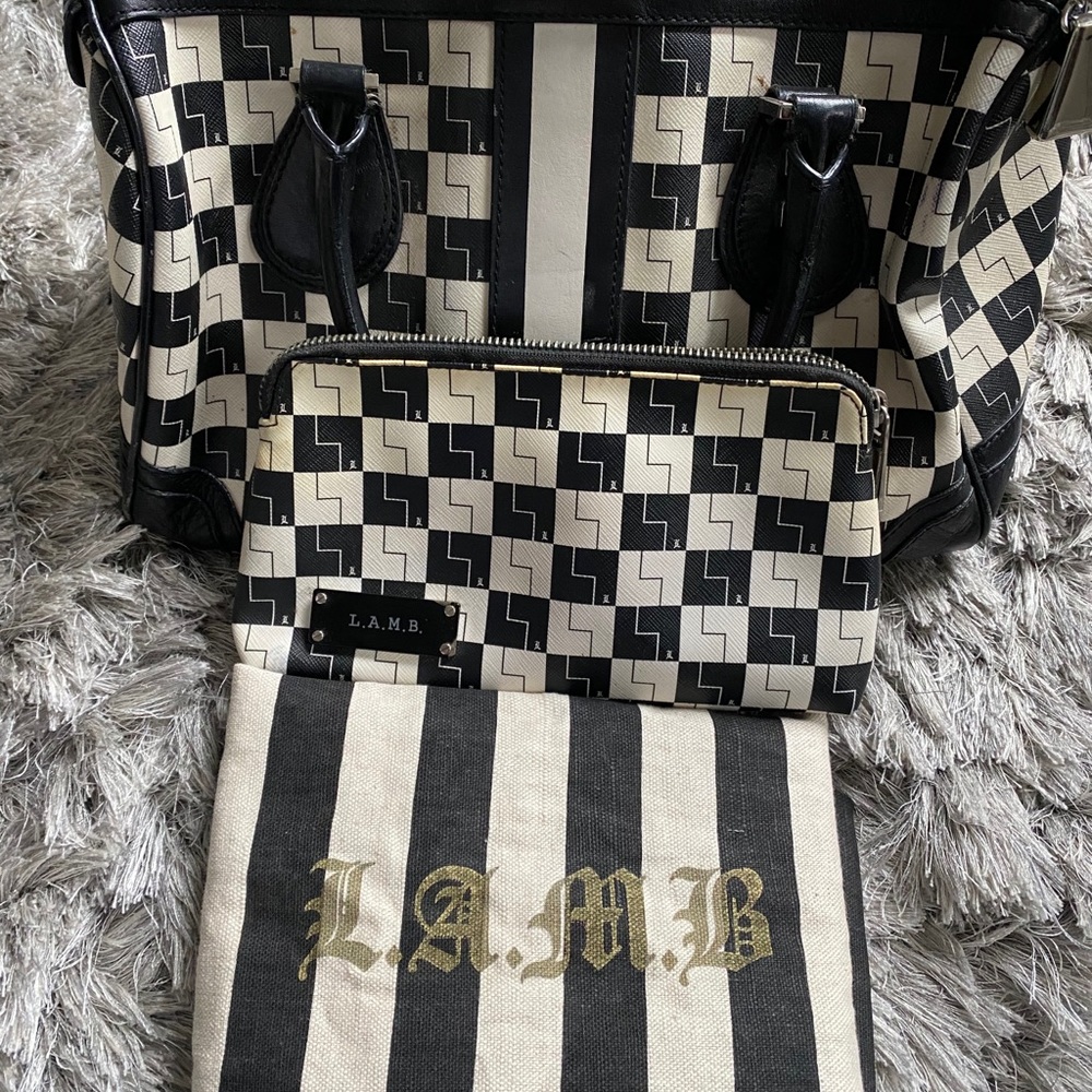 LAMB BAG AND CHANGE PURSE